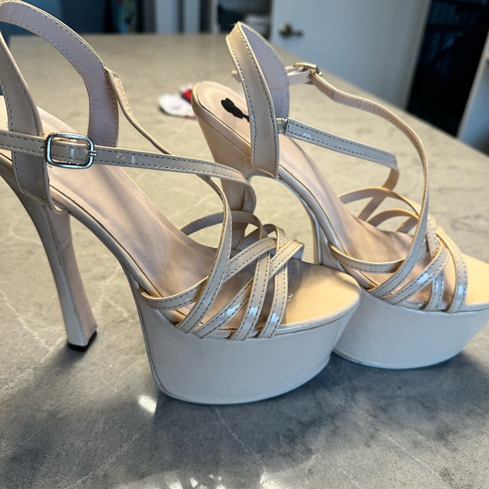 Kara Shoes Nude High Heels Shoes